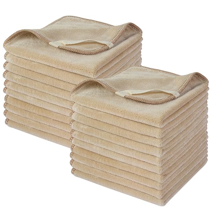 SINLAND Microfiber Facial Cloths Fast Drying Washcloth 12inch x 12inch