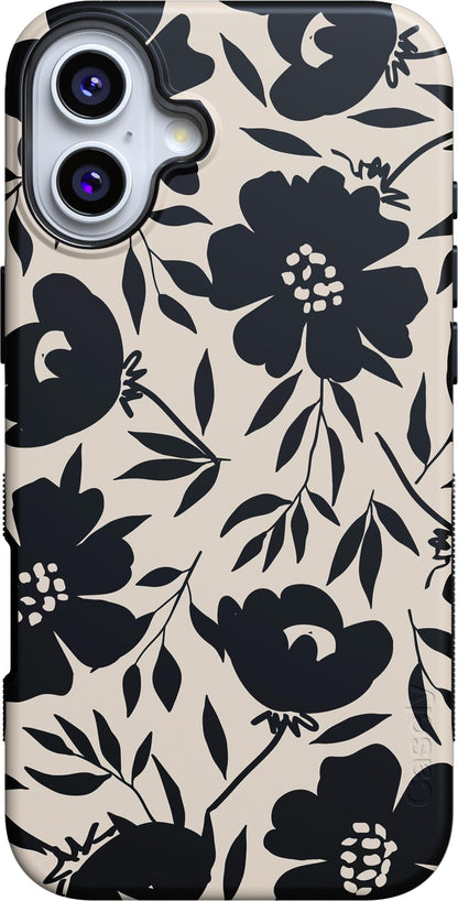 Casely iPhone 16 Case | Nantucket Cottage | Blue Hydrangea | Compatible with MagSafe | Bold Protective Design