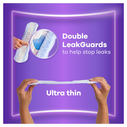 Always Discreet Incontinence Pads Women Long Plus 64 Count, Extra Secure & Discreet
