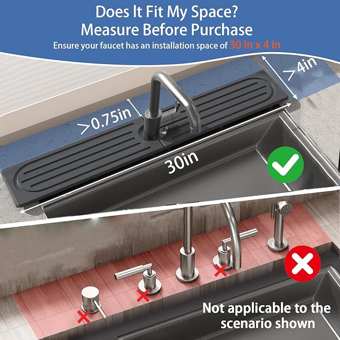 Stone Faucet Mat for Kitchen Sink, Water Absorbing Sink Water Splash Guard