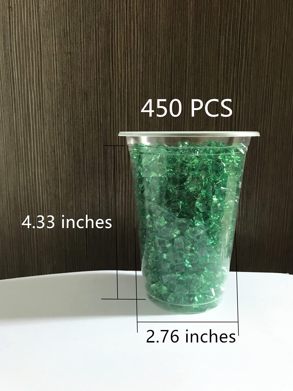 Liying shop Acrylic Ice Rock, 1/2 Inch Acrylic Faux Ice Cubes Crystals Treasure Gems for Table Scatters, Vase Fillers, Fish Tank, Party Decoration, Arts & Crafts (14cm Orange)
