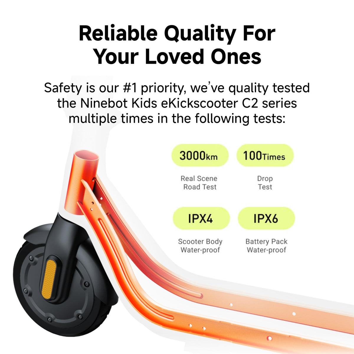 Segway Ninebot eKickScooter C2 Pro w/9.3 mi Max Operating Range & 12.4 mph Max Speed, Kids Electric Scooter Designed for Teens Ages 9+, UL-2272 Certified