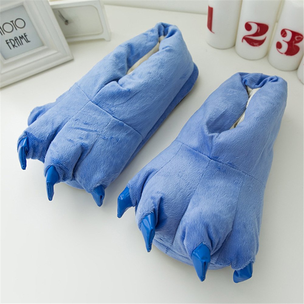 MizHome Unisex Soft Paw Claw Home Slippers Animal Costume Shoes Blue L