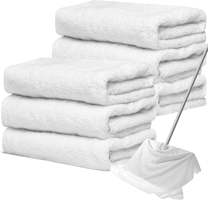 Newwiee 6 Pcs Extra Large Microfiber Cleaning Cloth 30" x 20" Washable Reusable