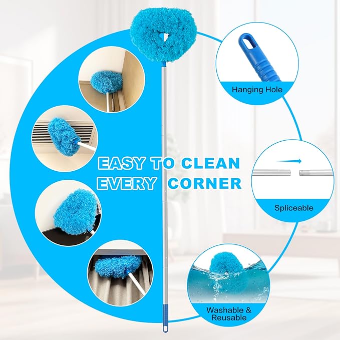 Ceiling Fan Cleaner Duster Reusable Microfiber Ceiling Fan Blade Cleaner