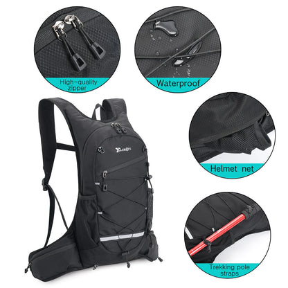 Fistcale Hiking Backpack, 8L Black hydration Running Rucksack, Functional Gift for Men & Women Daily Commutes, Cycling, Jogging, Hiking