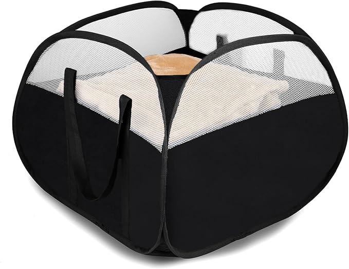 Laundry Basket with Handles 90L, Collapsible Laundry Baskets, Foldable Laundry