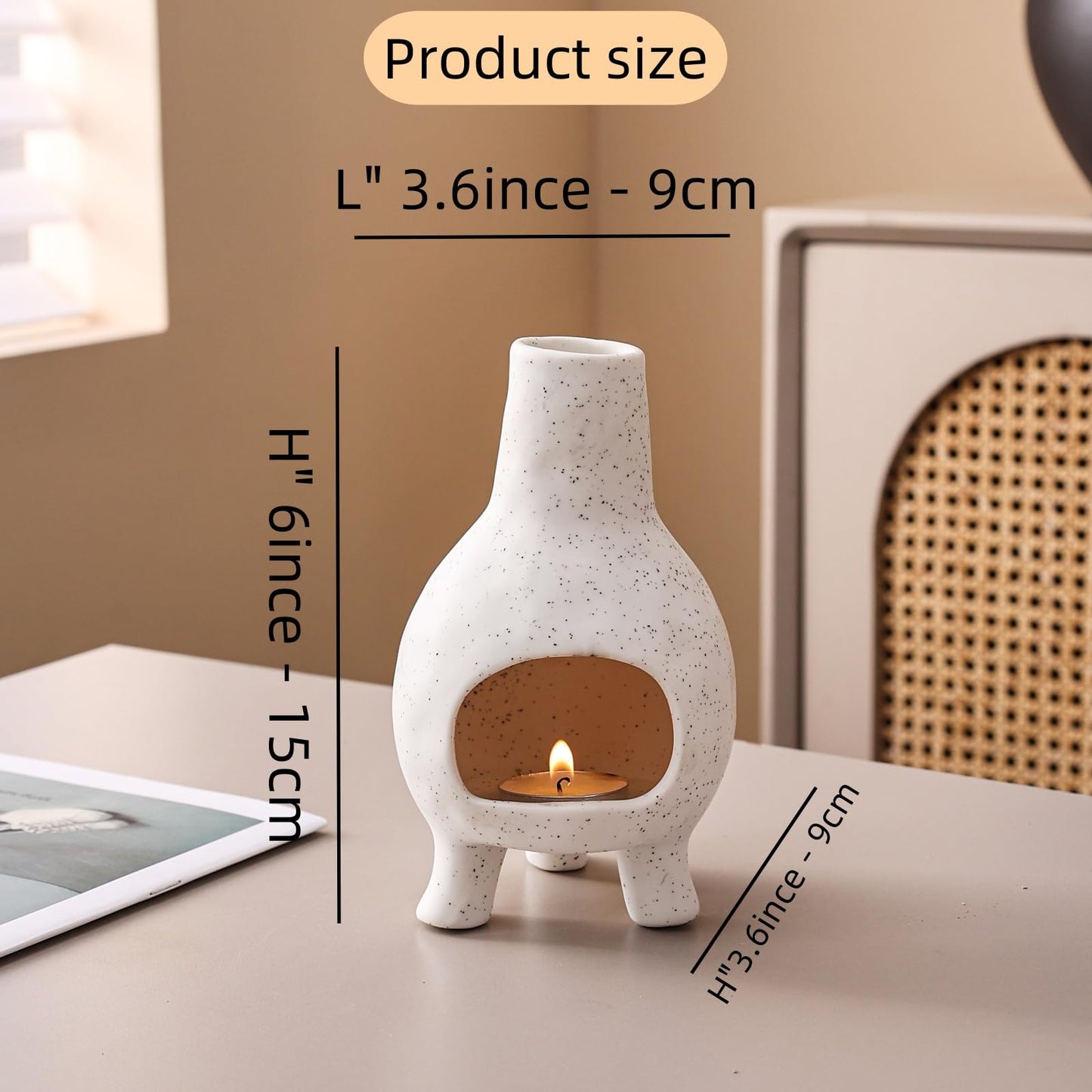 Palo Santo Holder Burner - Mini Chimenea Incense Dish for Meditation Décor - Palo Santo Holder for Burn Palo Santo Sticks,Cones, Birthday Gifts for mom Women
