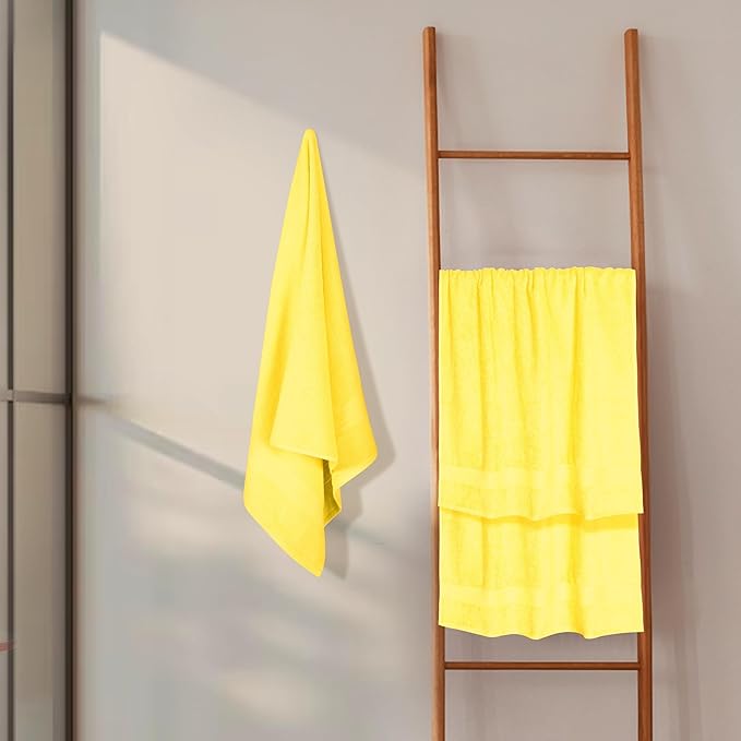 GLAMBURG Premium Cotton 4 Pack Bath Towel Set