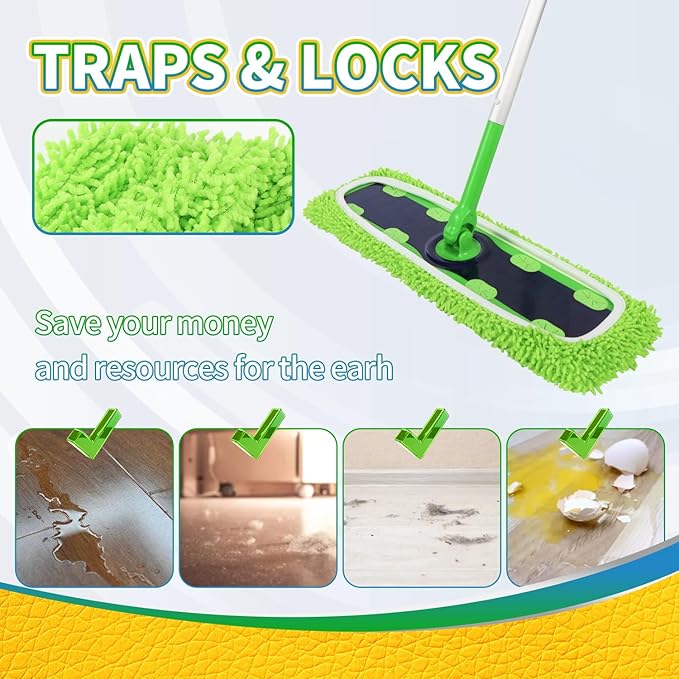 2 Pack X-Large Reusable 100% Coral Fleece Mop Pads Compatible