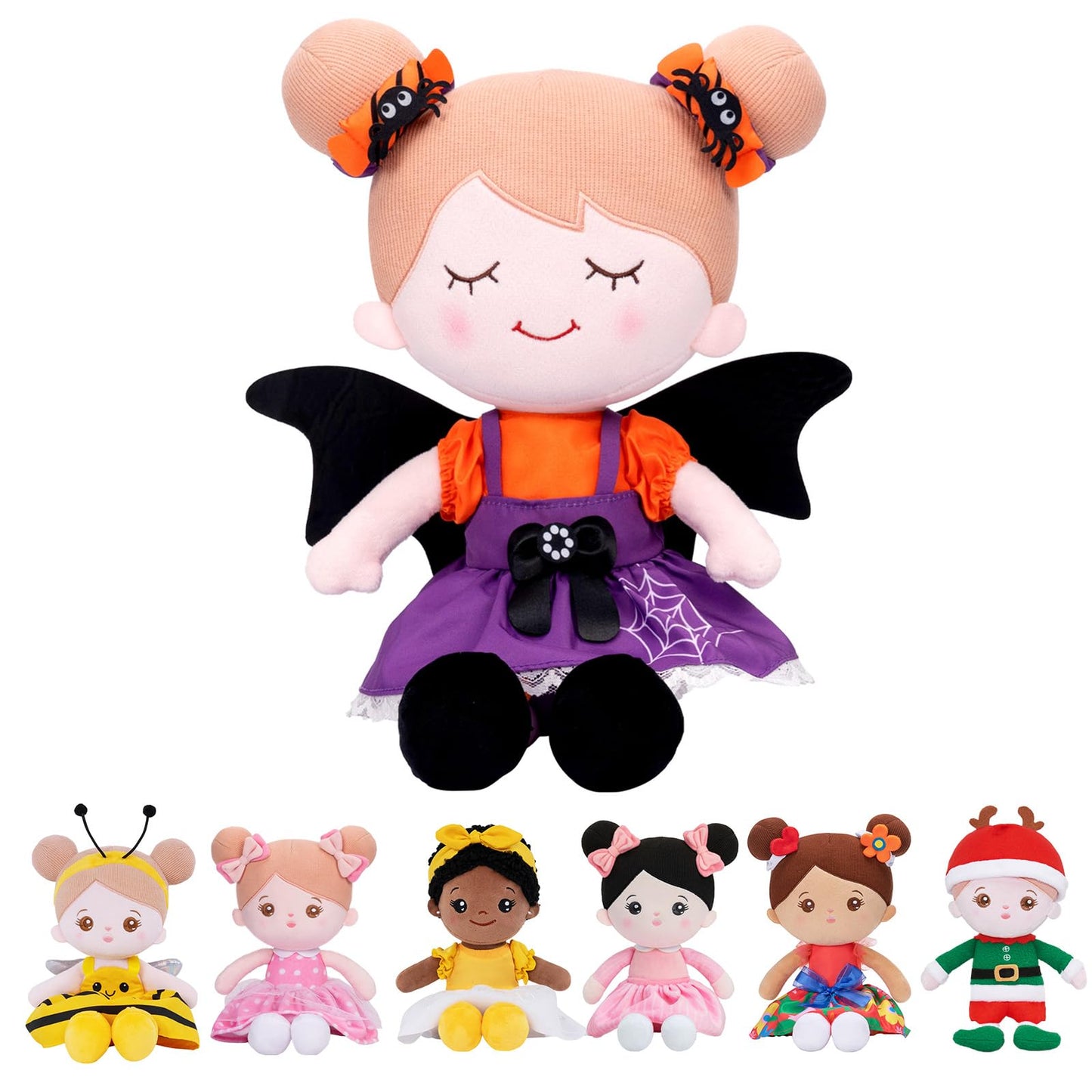 OUOZZZ Halloween Soft Baby Doll Toys for 1 Year Old Girl Gifts, Halloween Toy Decoration Party Gifts for 1 Year Old Girl 15"