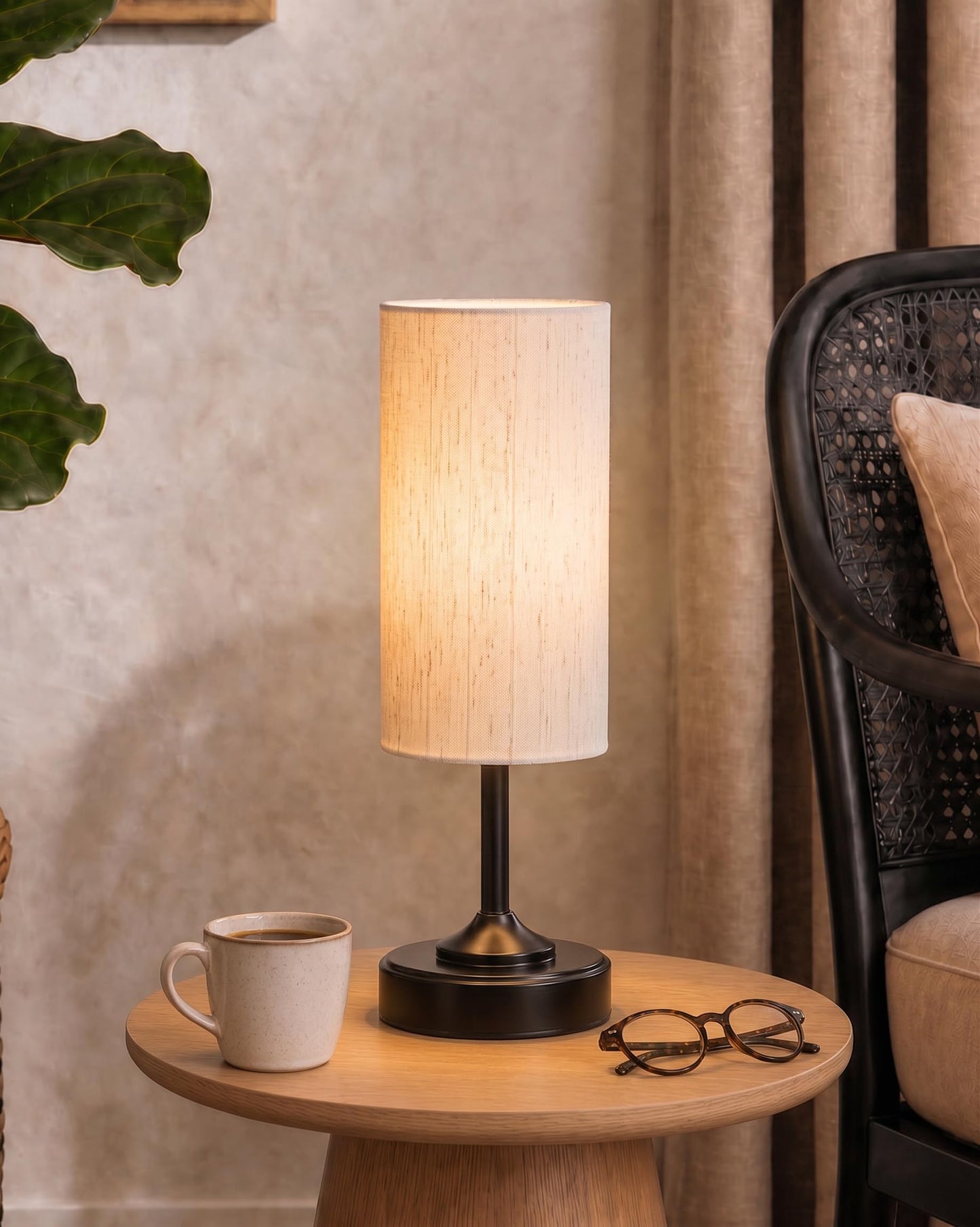 EZVALO Cordless Table Lamp, Ambient Light, Dimmable, Touch, Timer, 2700K, Decor, Portable, LED, Desk Lamp, Bedside, Kitchen Lamp, Wireless, Rechargeable, Battery Operated, for Bedroom, Living Room