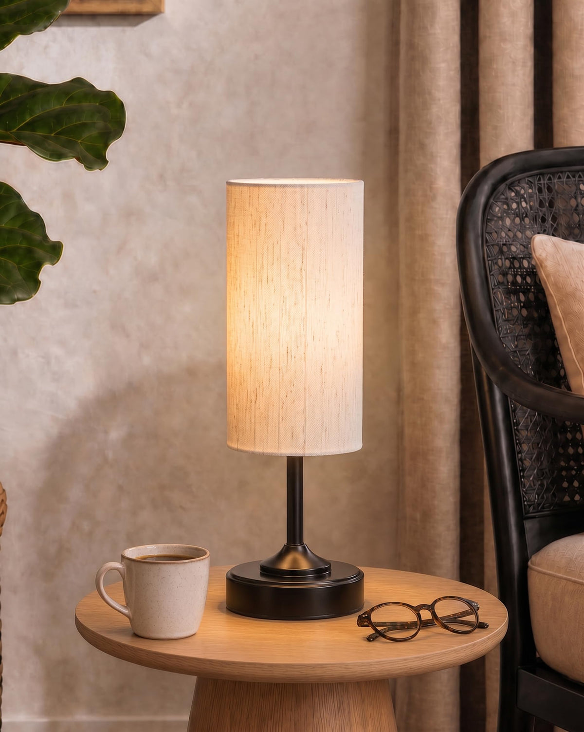 EZVALO Cordless Table Lamp, Ambient Light, Dimmable, Touch, Timer, 2700K, Decor, Portable, LED, Desk Lamp, Bedside, Kitchen Lamp, Wireless, Rechargeable, Battery Operated, for Bedroom, Living Room