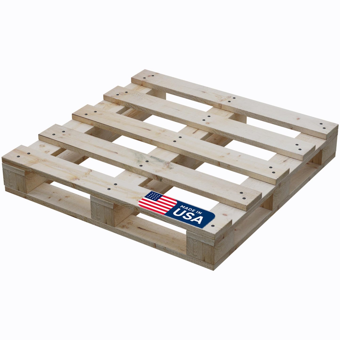 Zayton, Heavy-Duty 4-Way Entry Wooden Pallet – 48x48x5”, Industrial-Grade Hardwood Shipping Pallet, Durable, Reusable, Stackable, Easy to Handle, Commercial Use as a Floor-Pallet