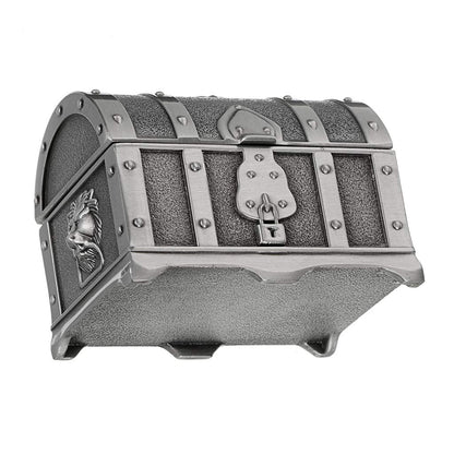 Hipiwe Vintage Metal Jewelry Box Treasure Trinket Chest,Smal Ring Earrings Necklace Keepsake Gift Holder Case for Ladies Women (Small)