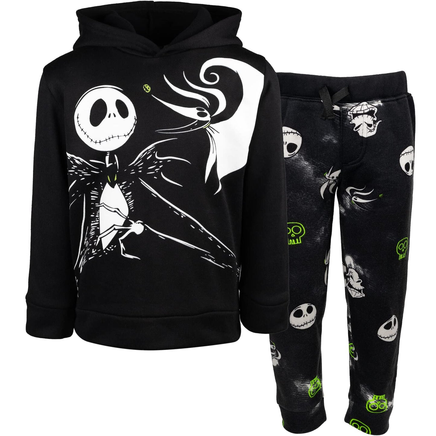 Disney Nightmare Before Christmas Jack Big Boys Fleece Hoodie & Pants Black 10-12