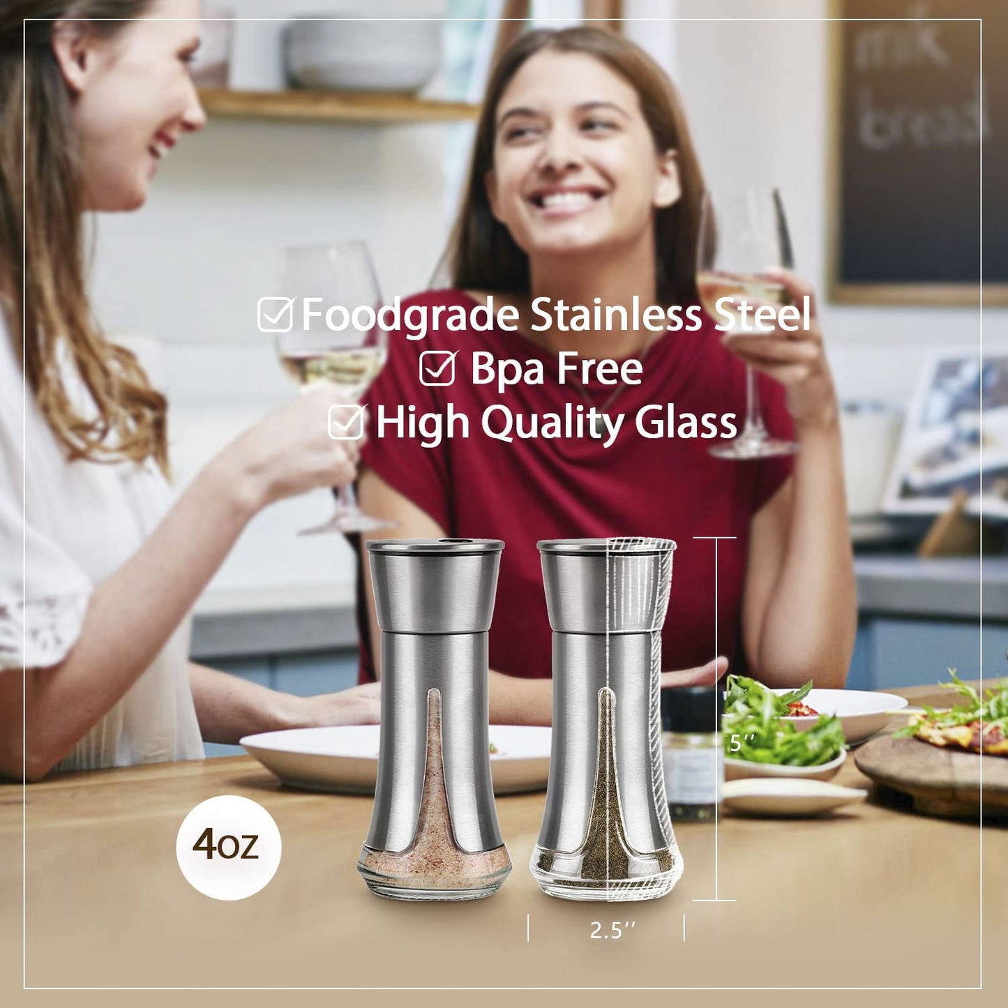 salt shaker and oil dispenser
