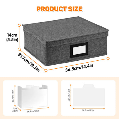 Photo Storage Box with Lid, Photo Organizer Box Fits Holds up to 1700 and 4x6 Pictures, with 8 Adjustable Dividers, 60 Labels, Photo Album Box for Envelopes, Scrapbooking, Recipes, Cards, Stamps