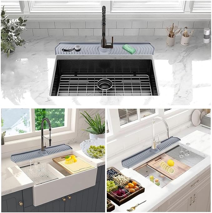 Large Size Kitchen Sink Splash Guard, Farmhouse Countertop