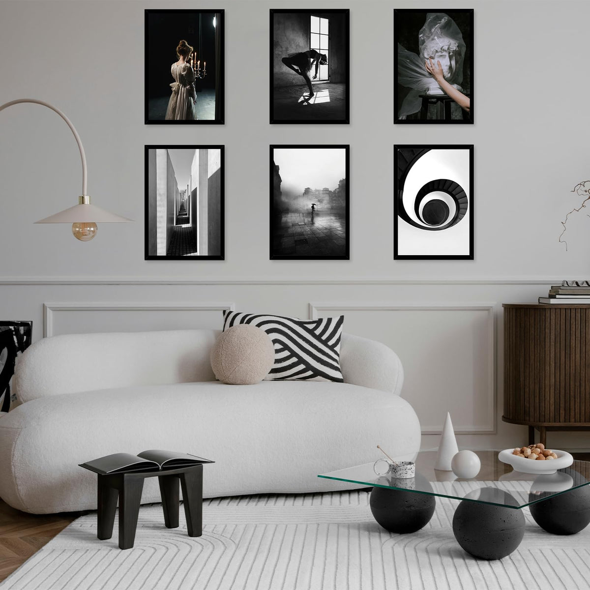 QOTIB 15x23 Picture Frame Black for Wall Mounting, Horizontal and Vertical Formats for Wall Hanging, Wood 15x23 Frame, Black, 1 Pack