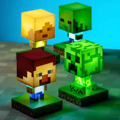 Paladone Minecraft Creeper Light, Lamp, & Night Light - 12 cm Tall - Battery Powered - Gaming Room & Bedroom Decor for Minecraft Gamers
