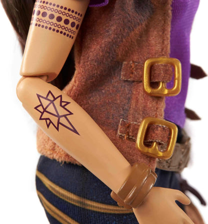 Mattel Disney Zombies 2 Toys, Wynter Barkowitz Werewolf Fashion Doll Wearing Rocker Outfit & Accessories, 11 Bendable “Joints”
