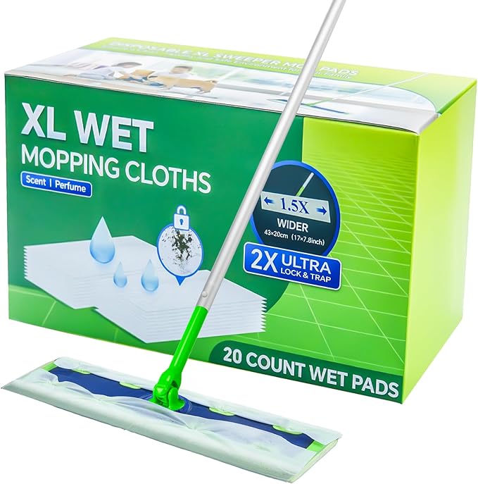20 Count XL Wet Mopping Cloths for Swiffer Sweeper XL Mop