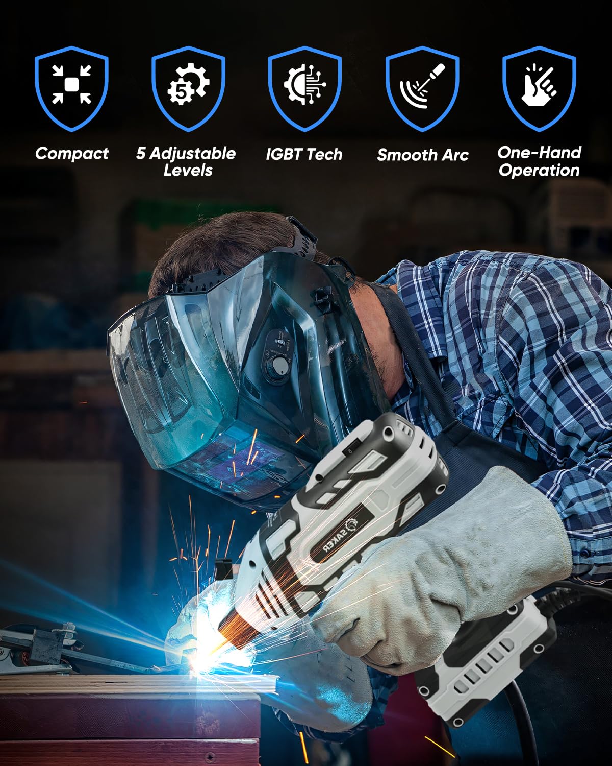 Saker Portable Electric Welding Machine(grey)-Saker Portable Welding Machine(blue)