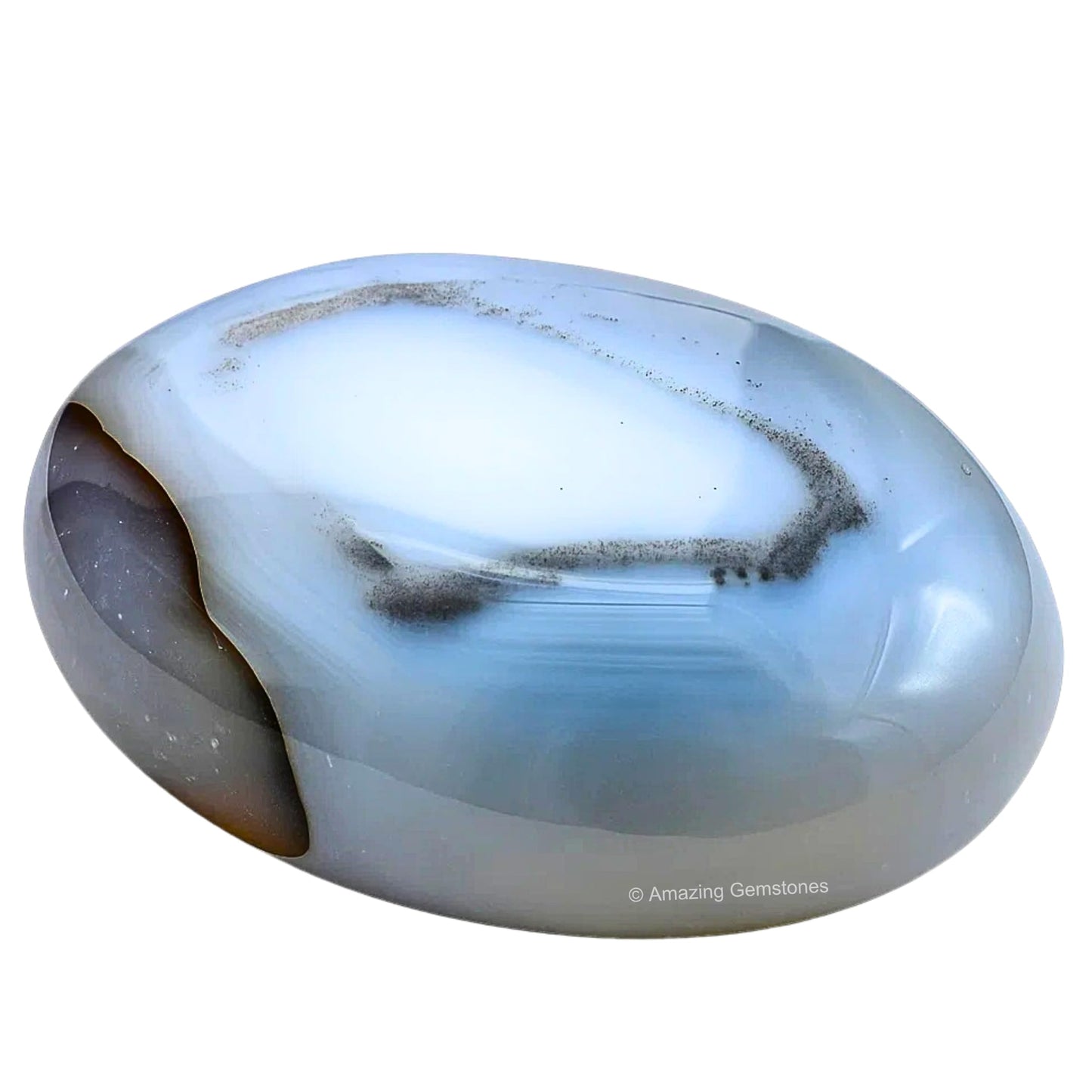 Amazing Gemstone Dendrite Agate Crystals and Healing Stones - Large Palm Stone Crystals Piedra - Crystal for Good Luck, Positive Energy, Meditation - Unique Stocking Stuffers and Gifts for Women, Men