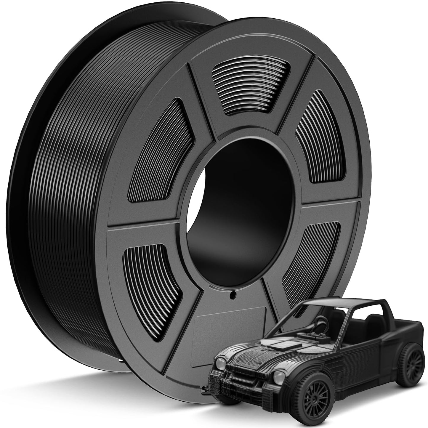 JAYO PETG Filament 1.75mm Black 1.1KG, PETG 3D Printer Filament, Durable Strength, Accuracy +/- 0.02mm, 1.1KG Spool (2.4 LBS) Fits for Most FDM 3D Printers