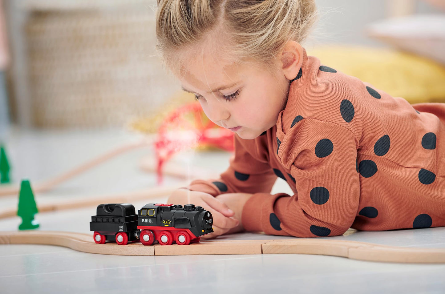 BRIO World Battery Powered Steaming Toy Train Engine for Children Age 3 Years Up for Kids
