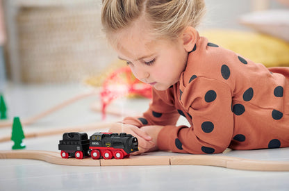 BRIO World Battery Powered Steaming Toy Train Engine for Children Age 3 Years Up for Kids
