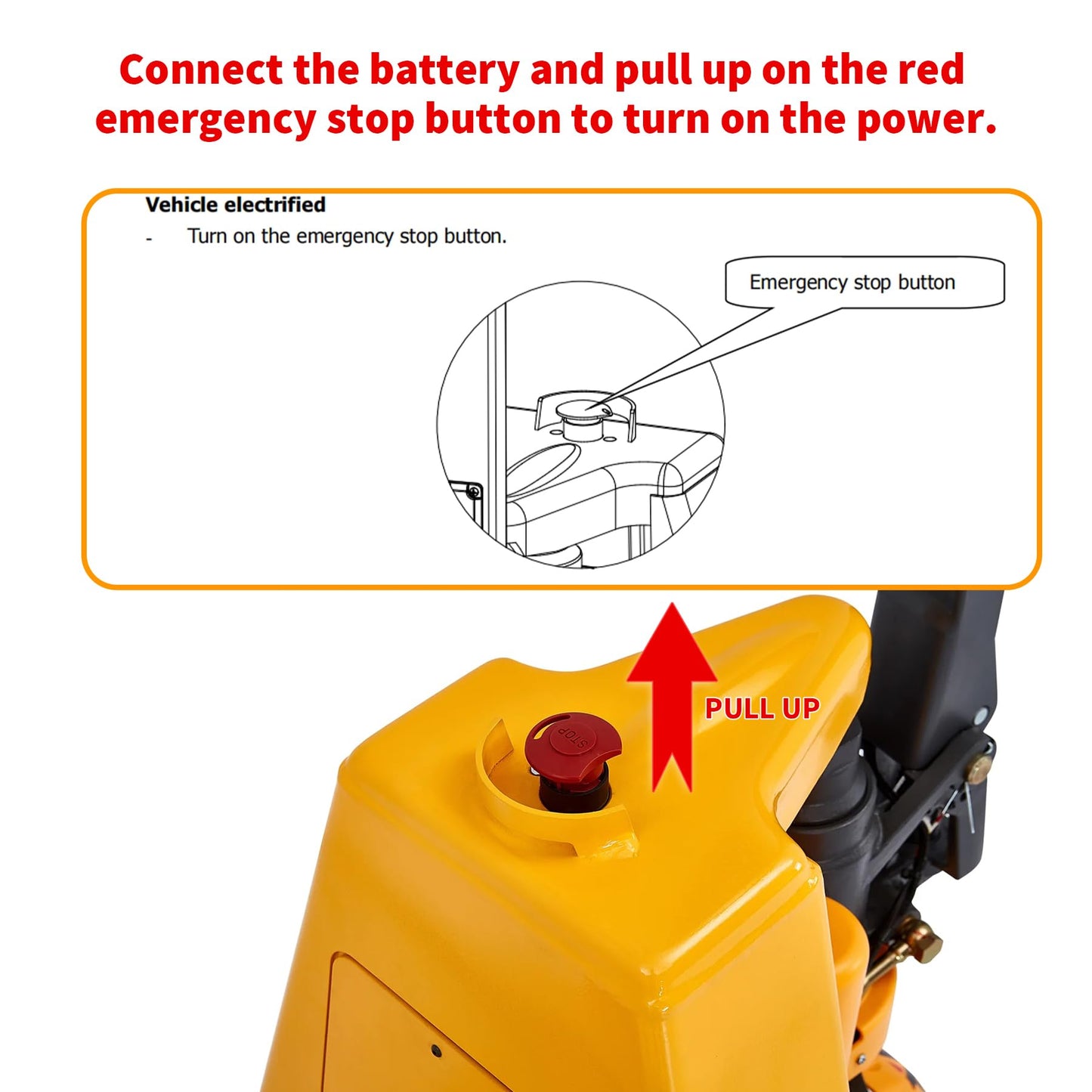 APOLLOLIFT Electric Pallet Jack Truck Powered Lithium Battery Classic Pallet Truck 3300Lbs Capacity 48" x27" Fork Length Multi-Function Handle with Extra Lithium Battery