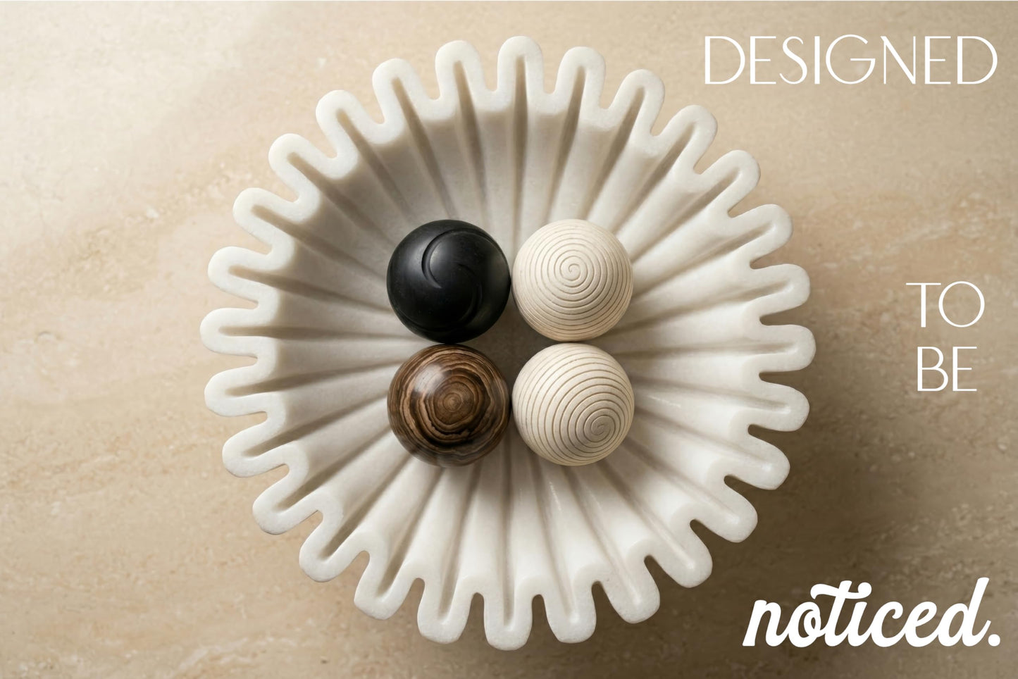 The Serene Atelier Marble Decorative Bowl for Home Decor - 100% Natural Stone | Handcrafted | Pedestal Marble Bowl - Versatile 9" Catch All for Entryway