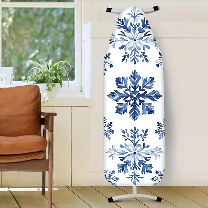 Nuxovilar Blue Snowflake Ironing Board Cover, 15 * 54inch, Fit Most Standard