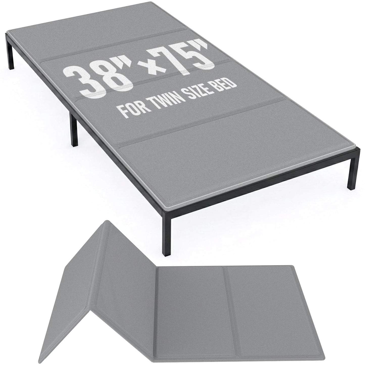 Wolive Bunkie Board Twin Size (38x75''), 10mm Bed Boards for Under Mattress, Breathable, Noise Minimizing, Moisture Resistant Bunkieboards, Heavy Duty Bed Support Board for Platform & Slatted Frames