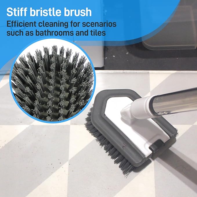 Floor Scrub Brush, 5 in 1 Tile Tub Scrubber