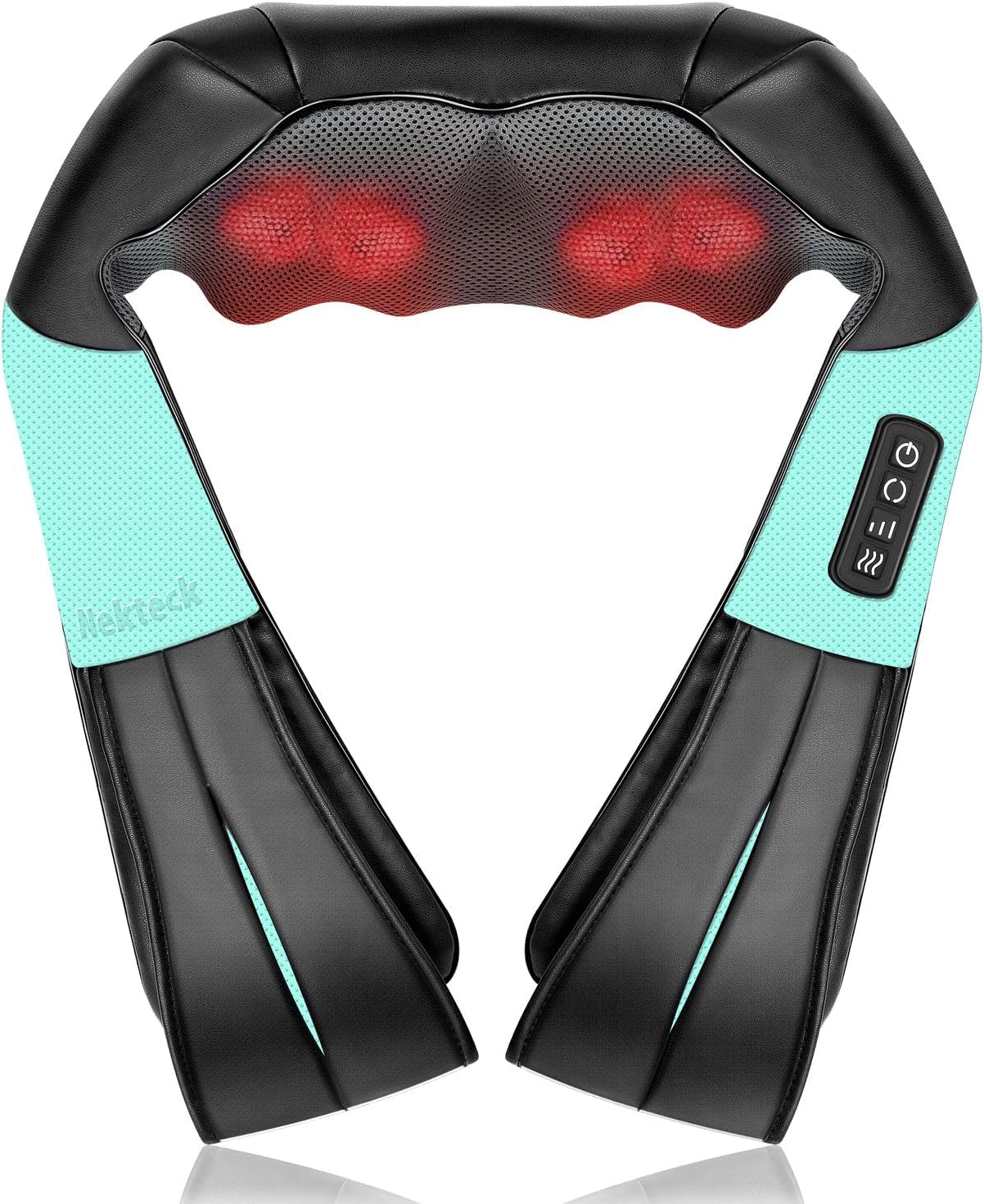 Nekteck Neck Massager for Pain Relief Deep Tissue, FSA Eligible Shiatsu Back Massager with Heating 3D Kneading Massage Pillow for Shoulder Leg Muscle, Office Home Car Use, HSA Eligible, Plug-in Use