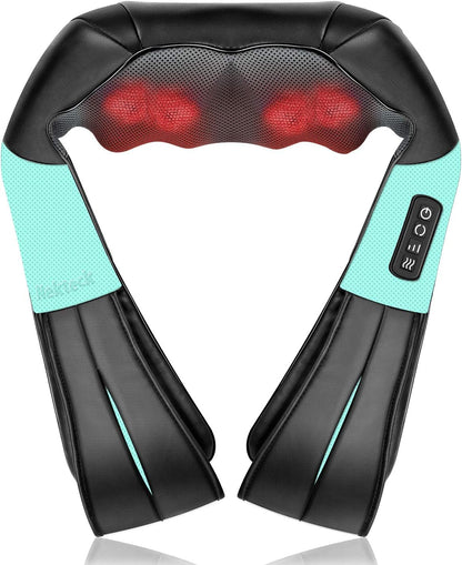 Nekteck Neck Massager for Pain Relief Deep Tissue, FSA Eligible Shiatsu Back Massager with Heating 3D Kneading Massage Pillow for Shoulder Leg Muscle, Office Home Car Use, HSA Eligible, Plug-in Use