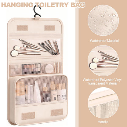 8 Set Packing Cubes for Travel,Suitcase Organizer Bags for Luggage with Shoe & Hanging Toiletry Bag, Vacation Essentials & Accessories for Cruise Ship, Airplane Must-Have,Road Trip & Camp Gifts(Cream)