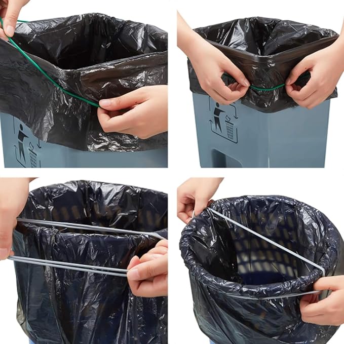 Trash can bag holder bands, trash can rubber bands set of 3, High elastic