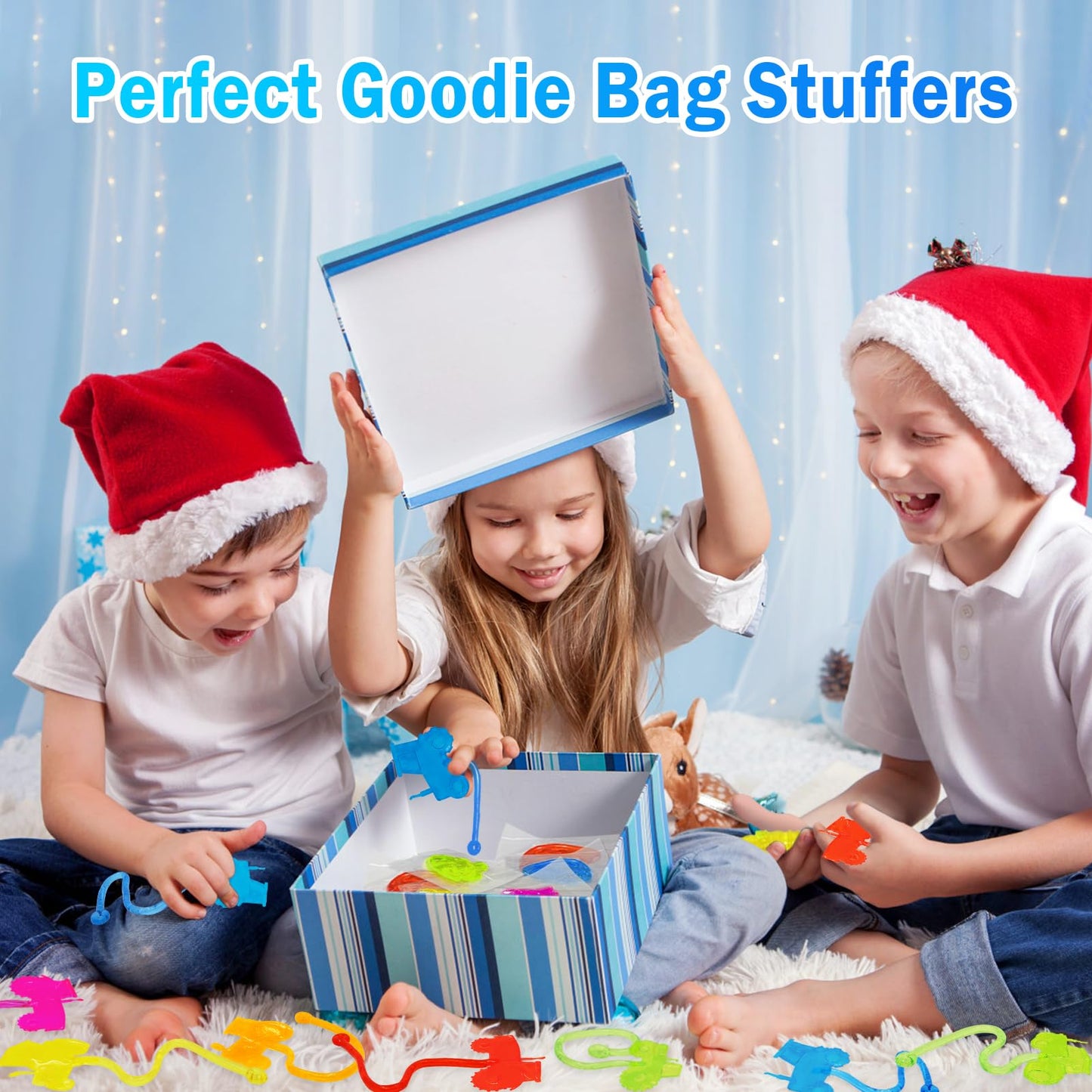 Valentines Sticky Hands Bulk 48PCS Valentines Day Gifts for Kids Classroom Prizes Valentines Party Favors for Kids Stretchy Heart Sticky Hand Toy Valentines Day Goodie Bag Stuffers Kid Party Supplies