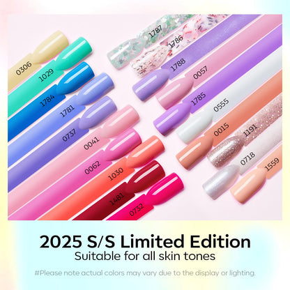 modelones 24PCS Gel Nail Polish Set, Fall Winter Cat Eye Shimmer Gel Polish Kit Soak Off with Glitter, Glossy and Matte Top Base Coat DIY Manicure at Home