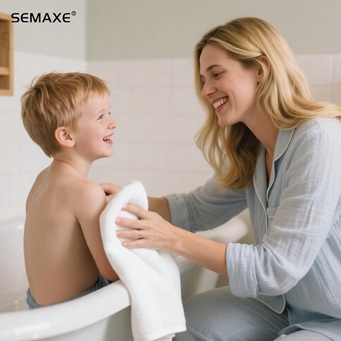 SEMAXE 6-Pack White Hand Towels