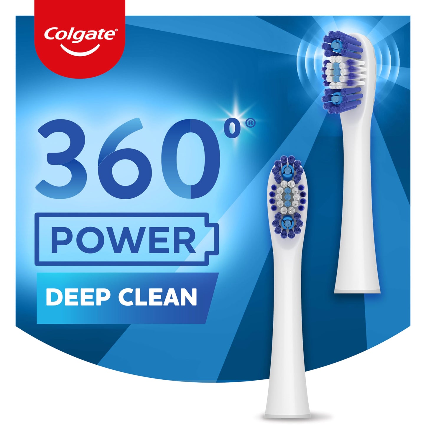 Colgate 360 Floss Tip Sonic Powered Battery Toothbrush Refill Pack - 2ct