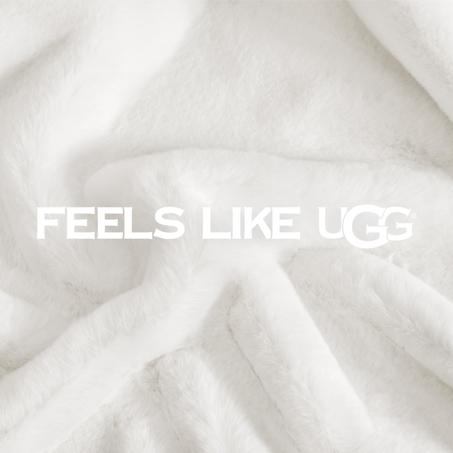 UGG Euphoria Plush Faux Fur Throw Blanket, Warm Fluffy Throw for Couch or Bed, Luxury Bedroom Decor, Christmas Fluffy Blankets, Machine Washable, 50-inch x 70-inch, White Snow