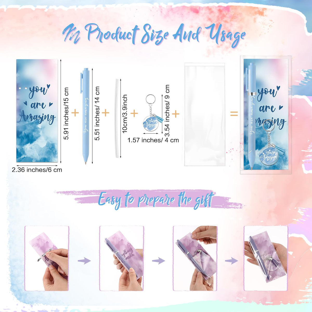 Quelay 30 Set Inspirational Gift Bulk for Women History Month Motivational Acrylic Keychain Motivational Pens Bookmarks Women Empowerment Gifts for Team Employees