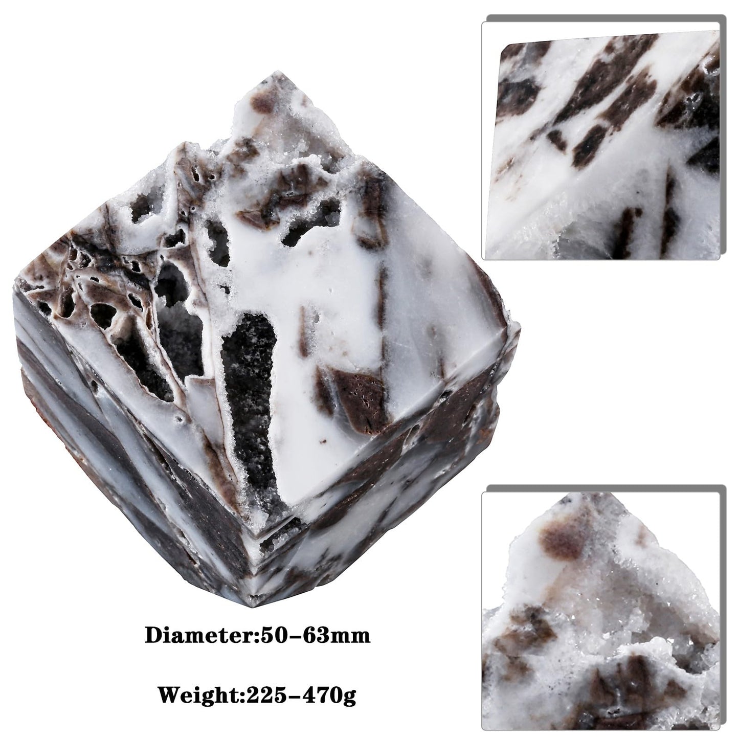 Nupuyai Natural Sphalerite Crystal Cube, Healing Druzy Geode Quartz Mineral Raw Stone Specimen Essential Oil Diffuser for Home Office Table Decor