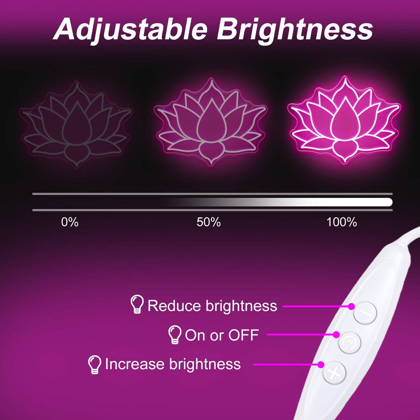 Geometric Lotus Flower Neon Sign – Mandala Style LED Wall Light for Yoga Room, Meditation Space, Indian Festival Decor, Zen Spiritual Wall Art 15” × 13”