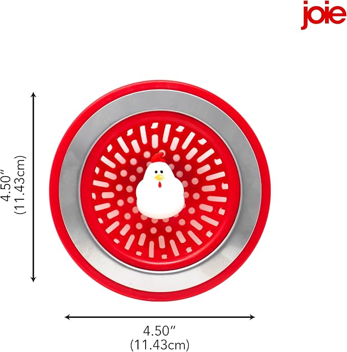 Joie Doodle Doo Kitchen Sink Strainer Basket, Fits All Standard Sinks,